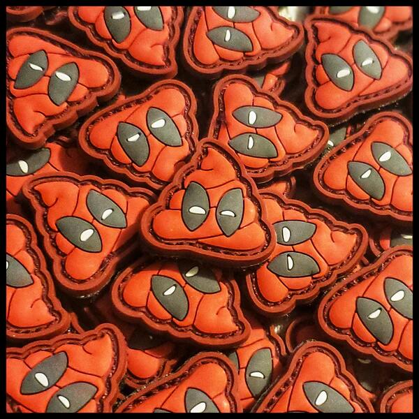 Deadpool Deadpoo Ranger Eye PVC Patch X-force Unicorn Glow patch